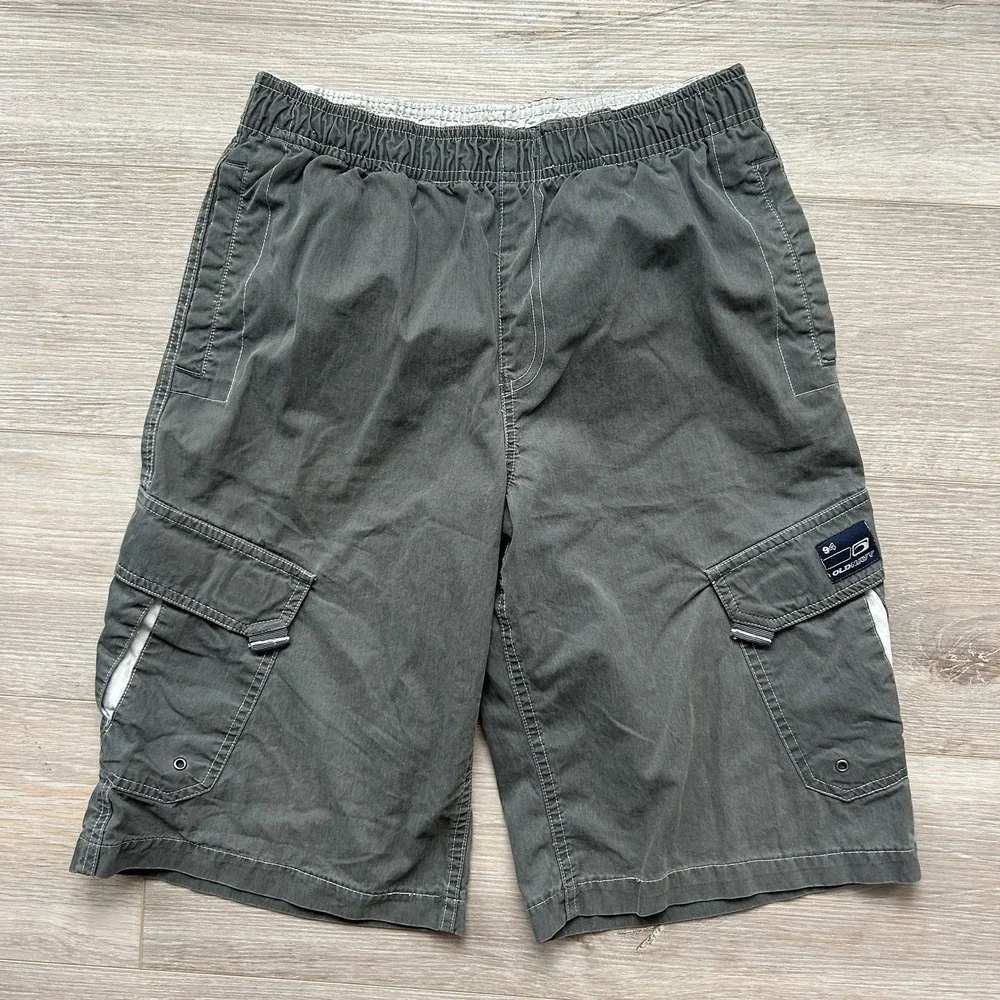 VTG Old Navy 2003 Olive Green Cargo Shorts Boys Size‎ 14